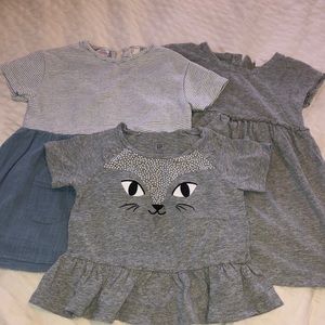 3T Bundle 2 Short sleeve Dresses & Peplum T-Shirt